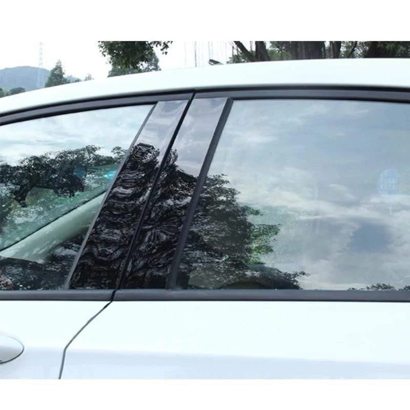 6 teile/satz Fenstersäulenabdeckungsverkleidung mit Spiegeleffekt, Spiegelfenstersäulenabdeckungsverkleidung für Honda Civic Limousine 2006-2011