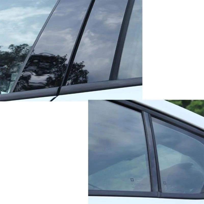6 teile/satz Fenstersäulenabdeckungsverkleidung mit Spiegeleffekt, Spiegelfenstersäulenabdeckungsverkleidung für Honda Civic Limousine 2006-2011