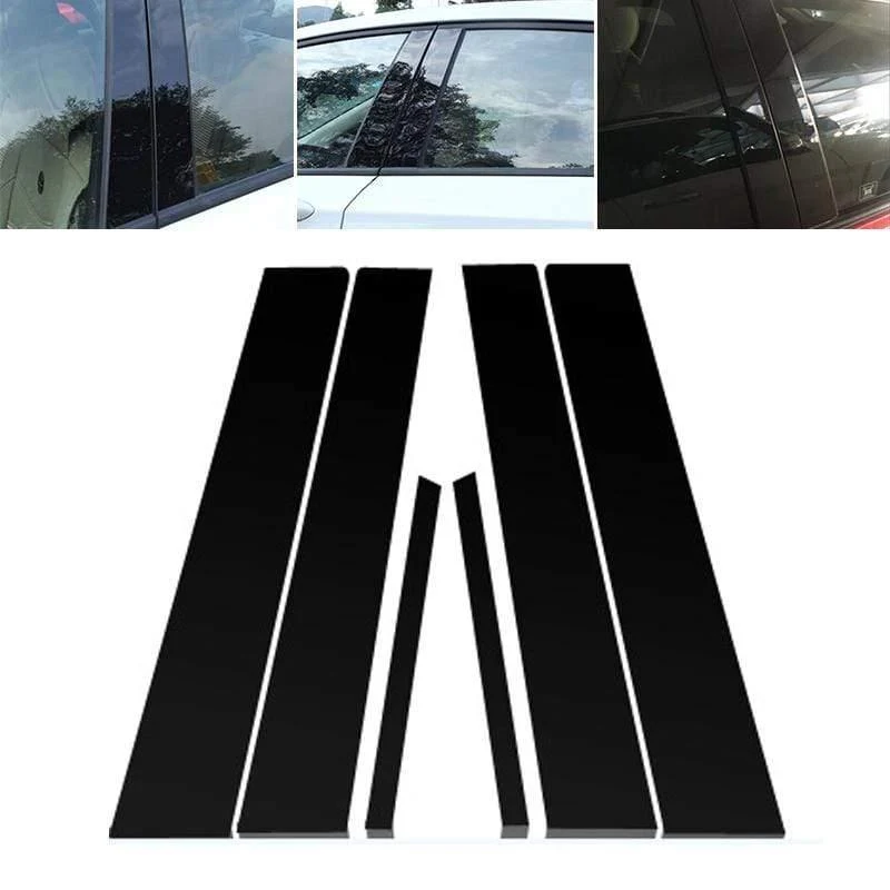 6 teile/satz Fenstersäulenabdeckungsverkleidung mit Spiegeleffekt, Spiegelfenstersäulenabdeckungsverkleidung für Honda Civic Limousine 2006-2011