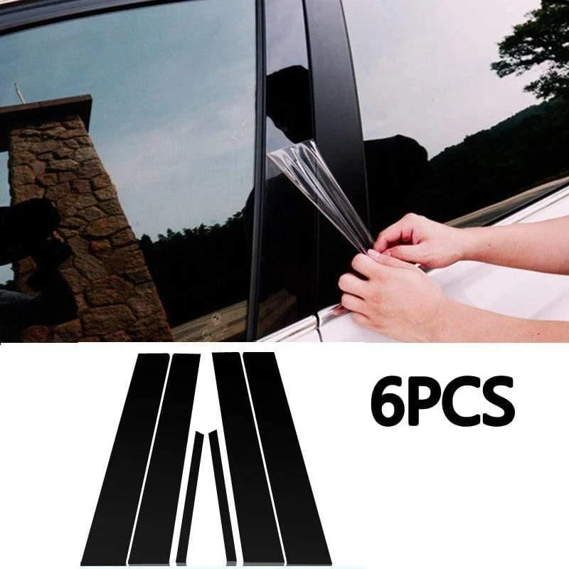 6 teile/satz Fenstersäulenabdeckungsverkleidung mit Spiegeleffekt, Spiegelfenstersäulenabdeckungsverkleidung für Honda Civic Limousine 2006-2011