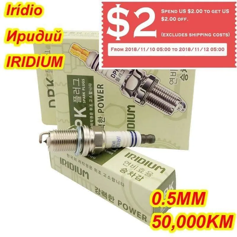 Korea DPK IRIDIUM Zündkerze IKR200 4 teile/los FÜR IK20 IK16 IK20TT VK20 BKR6EIX RC8YC FR7DC K7RTI K6RTI-11 K6RIU PFR7S8EG BKR7EIX