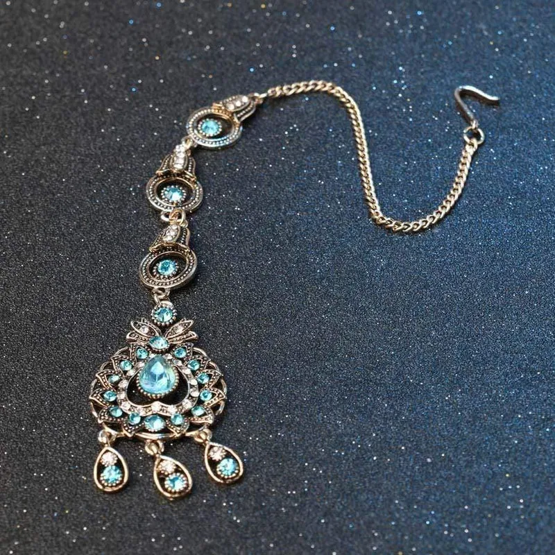 Brautschmuck Sets Blau Rot Pfau Prestige Halskette Ohrringe Für Frauen Ethinc Zubehör
