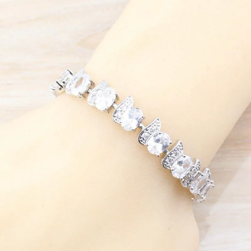 Süßwasserperlen Weiß Runde 925 Silber Schmuck Sets Für Frauen Hochzeit Brautkostüm Sets Und Freies Geschenk
