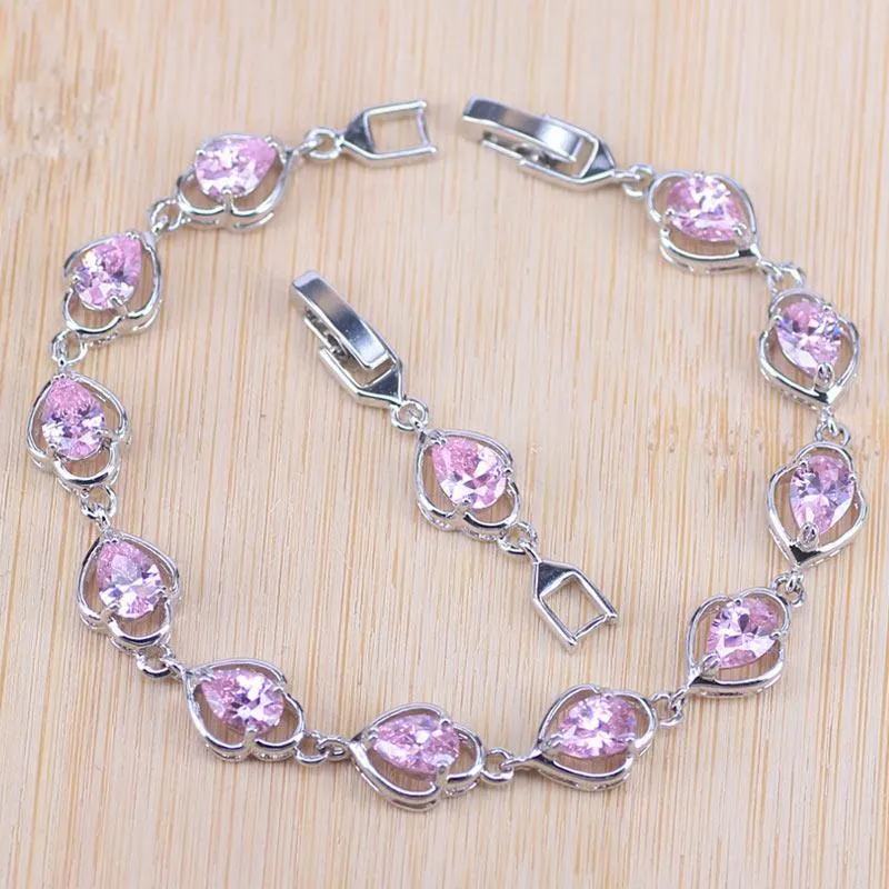 Schmucksets, Wassertropfen, kubischer Zirkonia, CZ-Stein, 925er-Sterlingsilber, Ohrringe, Halsketten, Ringe, Armband-Set