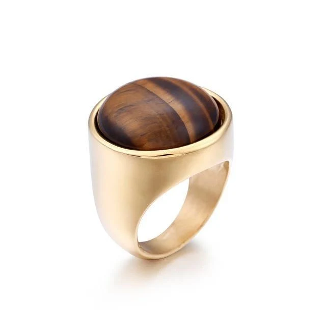 Dame Fashion Big Marmor Farbe Stein Ringe Frauen Größe 6-9 Antik Silber & Gold Hochzeit Ringe Partei Schmuck