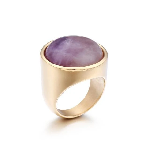 Dame Fashion Big Marmor Farbe Stein Ringe Frauen Größe 6-9 Antik Silber & Gold Hochzeit Ringe Partei Schmuck