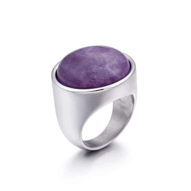 Dame Fashion Big Marmor Farbe Stein Ringe Frauen Größe 6-9 Antik Silber & Gold Hochzeit Ringe Partei Schmuck