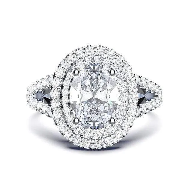 925 Sterling Silber erstellt Moissanite Edelstein Hochzeit Engagement Diamanten Ring Schmuck Großhandel