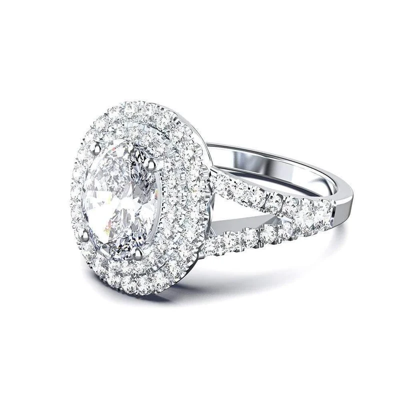 925 Sterling Silber erstellt Moissanite Edelstein Hochzeit Engagement Diamanten Ring Schmuck Großhandel