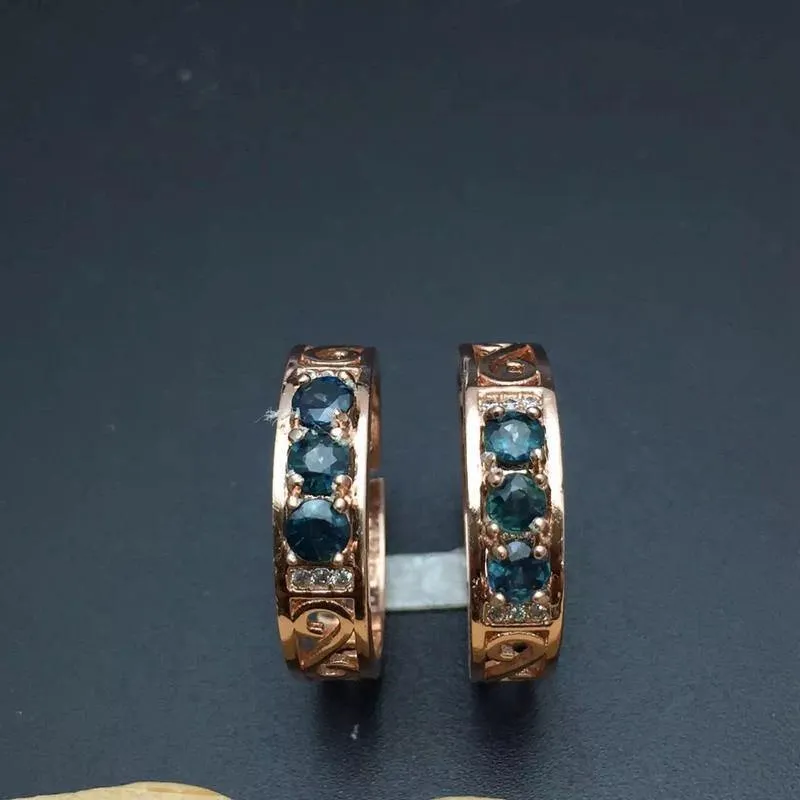 Echte natürliche Diamanten & Saphire Silber Ring Fine Jewelry 3PCS Ehering Jubiläum Edelstein