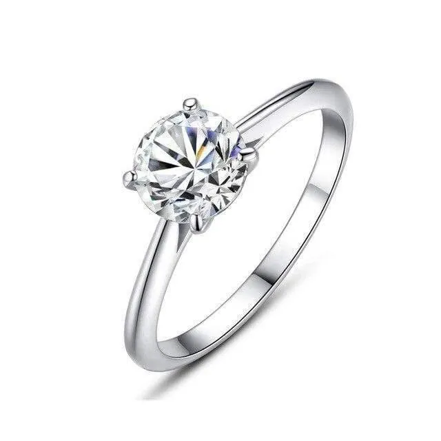 925 Sterling Silber Verlobungsringe für Frauen 4mm * 4mm Quadrat Smaragd Edelstein Versprechen Ehering Anel Feminino Diamant