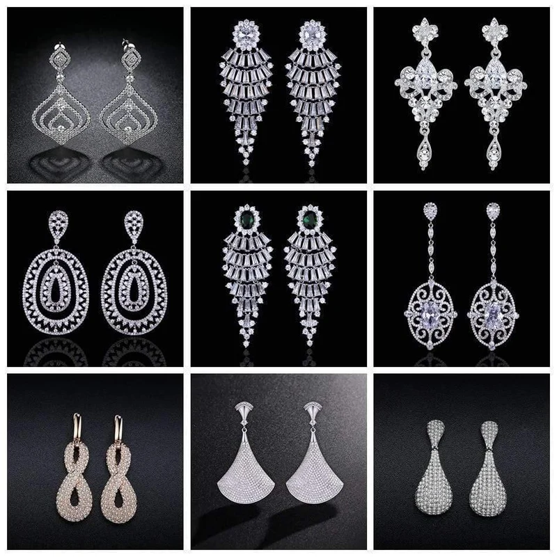 Braut Ohrringe für Frauen Mädchen Mode Verlobung Hochzeit Schmuck Sommer Baumeln Ohrringe EH983