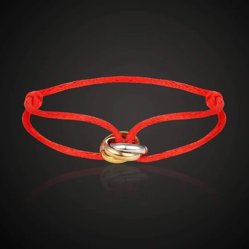 Theresa Neues, heißes Edelstahlarmband mit 3 Metallschnallen, Schnürkette, mehrfarbiges, größenverstellbares Armband, beliebtes Unisex-Armband
