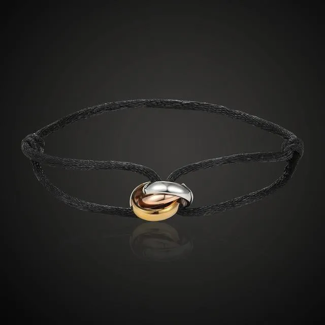 Theresa Neues, heißes Edelstahlarmband mit 3 Metallschnallen, Schnürkette, mehrfarbiges, größenverstellbares Armband, beliebtes Unisex-Armband