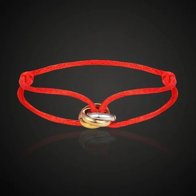 Theresa Neues, heißes Edelstahlarmband mit 3 Metallschnallen, Schnürkette, mehrfarbiges, größenverstellbares Armband, beliebtes Unisex-Armband