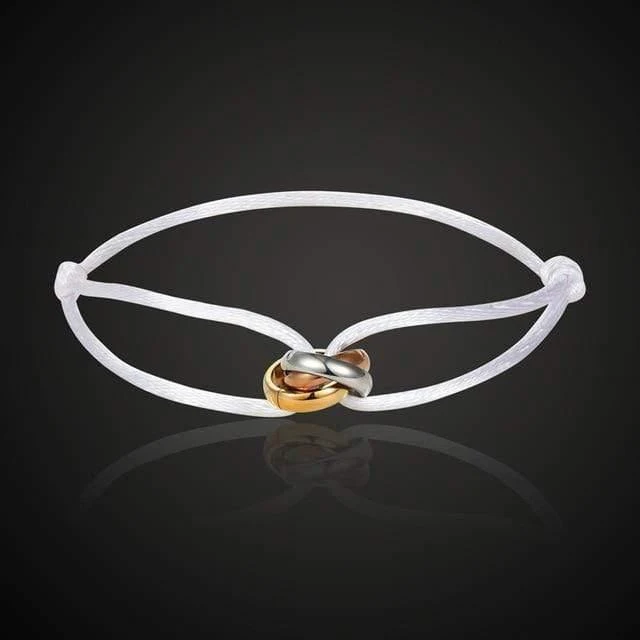 Theresa Neues, heißes Edelstahlarmband mit 3 Metallschnallen, Schnürkette, mehrfarbiges, größenverstellbares Armband, beliebtes Unisex-Armband