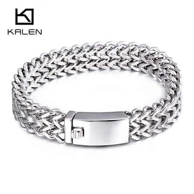 Edelstahl-Gliederketten-Armbänder, hochglanzpoliert, Dubai-Gold-Mesh-Armbänder für Männer, cooler Schmuck, Accessoires, Geschenke