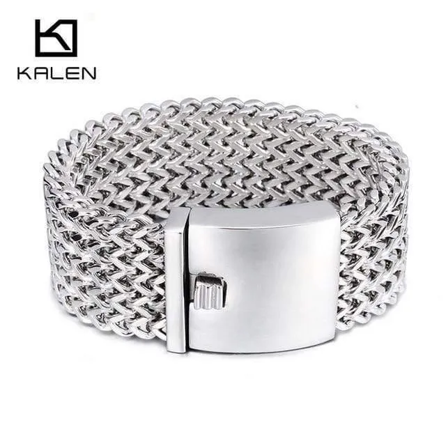 Edelstahl-Gliederketten-Armbänder, hochglanzpoliert, Dubai-Gold-Mesh-Armbänder für Männer, cooler Schmuck, Accessoires, Geschenke