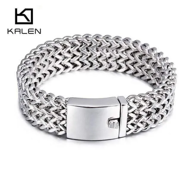 Edelstahl-Gliederketten-Armbänder, hochglanzpoliert, Dubai-Gold-Mesh-Armbänder für Männer, cooler Schmuck, Accessoires, Geschenke
