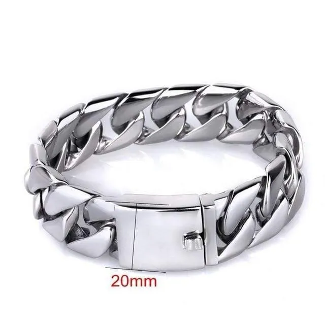 316 Edelstahl Italien Gold Armband Armreif Männer schwere klobige Gliederkette Armband Modeschmuck Geschenke