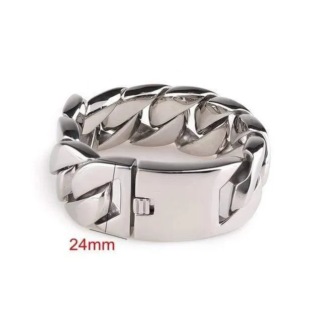 316 Edelstahl Italien Gold Armband Armreif Männer schwere klobige Gliederkette Armband Modeschmuck Geschenke