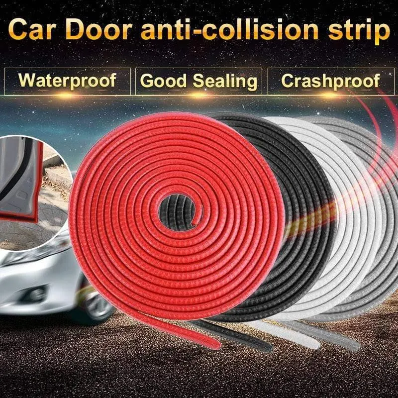 Universal 5M Autotür Antikollisionsstreifen mit Stahlscheibe Stoßstangenverkleidung Rand Kratzschutzstreifen Dichtungsschutz Decora Styling