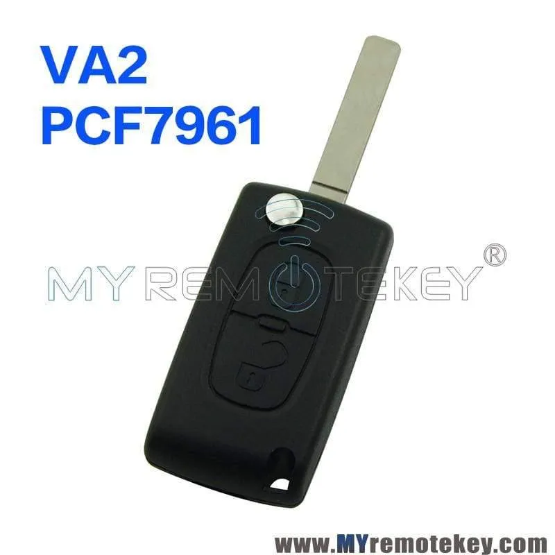 CE0536 207 307 308 auto Flip remote key 2 Taste 434mhz VA2 schlüssel klinge für Peugeot remtekey