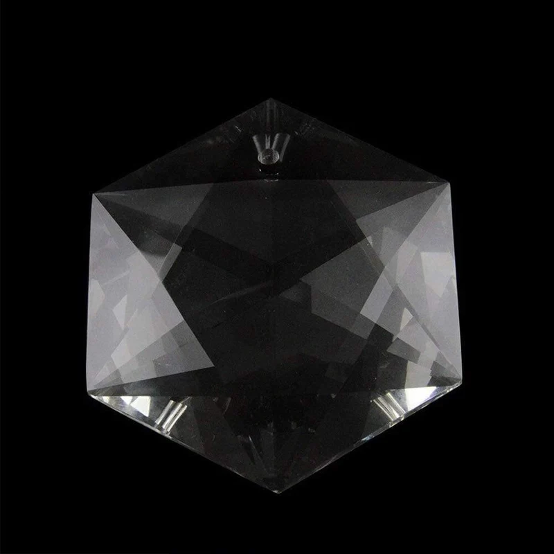 Judentum Glasprismen Anhänger Hexagramm Ornament Handwerk Klarer Kristall Kronleuchter Kunst 100 mm großes facettiertes Hängeteil