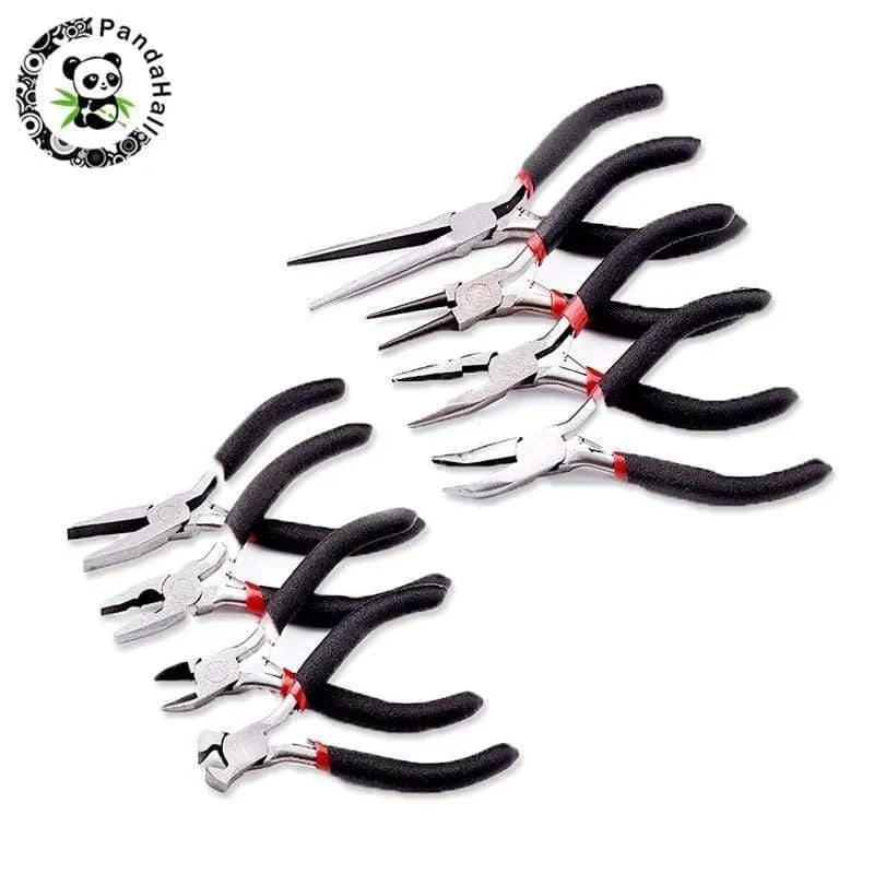 Edelstahl Schwarz Spitzzange Set Handwerkzeug für Schmuckherstellung DIY