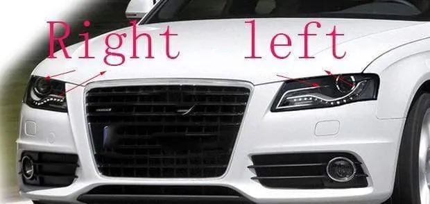 Frontscheinwerfer scheinwerfer glas maske lampe abdeckung transparente shell lampe masken Für Audi A4 B8 2008-2012 Kostenloser versand 2 PCS