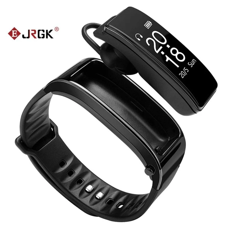 Herzfrequenz-Überwachung Schrittzähler Smart Watch Männer Y3 Armband Headset 2 in 1 Telefon Erinnerung Bluetooth Smart Watch Männer 4.1