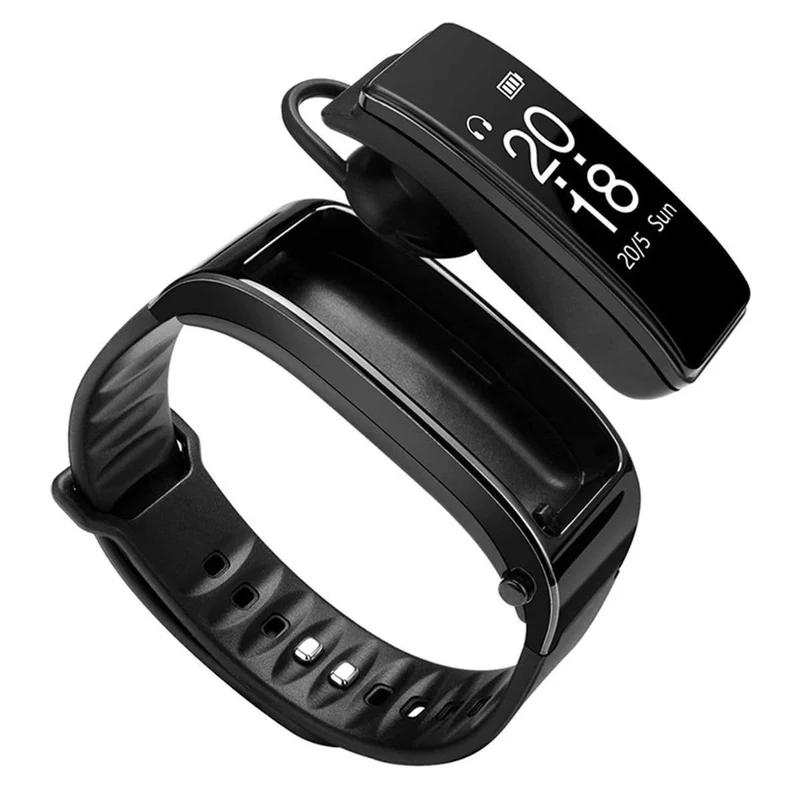 Herzfrequenz-Überwachung Schrittzähler Smart Watch Männer Y3 Armband Headset 2 in 1 Telefon Erinnerung Bluetooth Smart Watch Männer 4.1