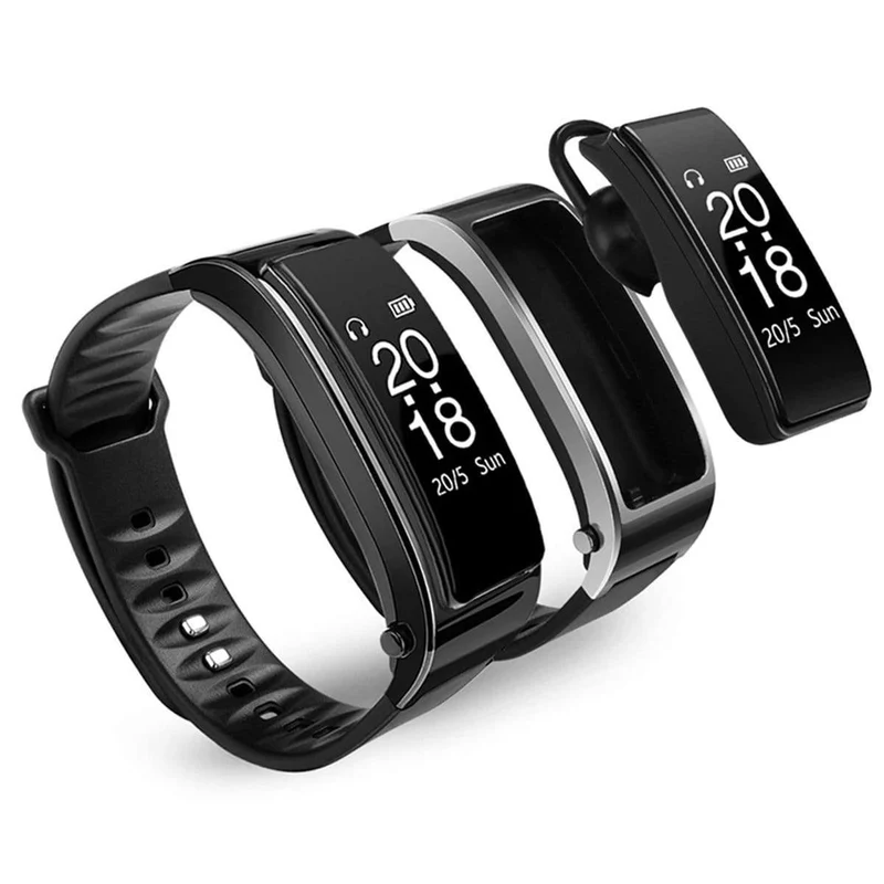 Herzfrequenz-Überwachung Schrittzähler Smart Watch Männer Y3 Armband Headset 2 in 1 Telefon Erinnerung Bluetooth Smart Watch Männer 4.1
