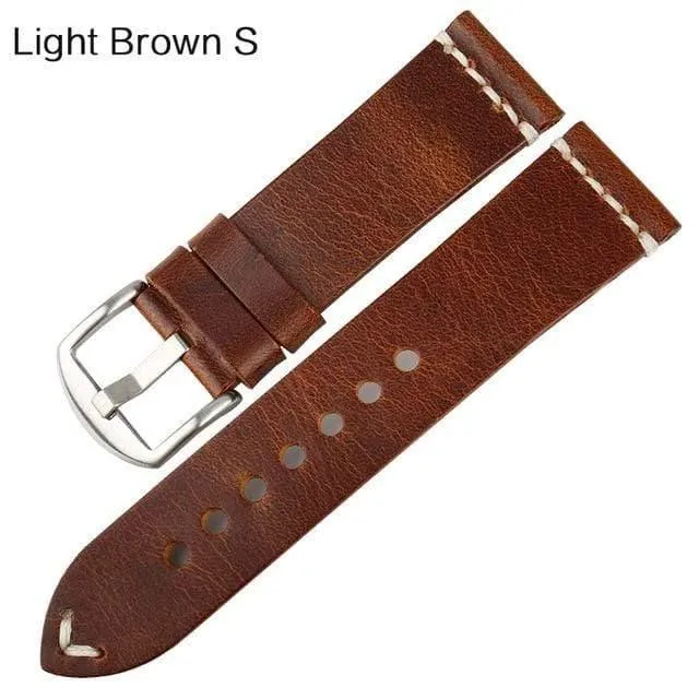 Uhrenzubehör Rindslederarmband Uhrenarmband Braun Vintage Uhrenarmband 20mm 22mm 24mm Uhrenarmband für Fossil Watch
