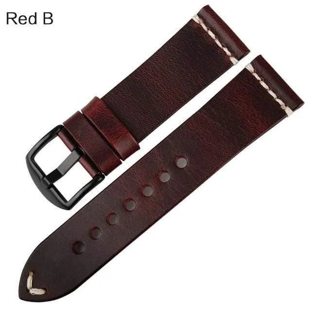 Uhrenzubehör Rindslederarmband Uhrenarmband Braun Vintage Uhrenarmband 20mm 22mm 24mm Uhrenarmband für Fossil Watch