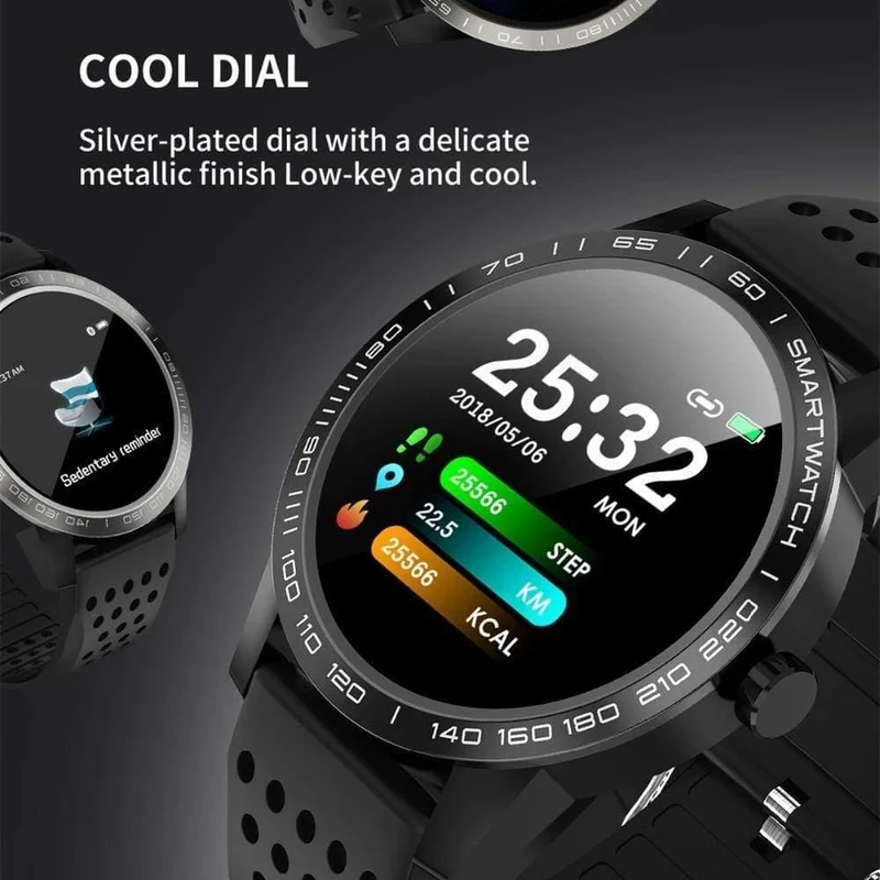 Wasserdichte Herzfrequenz-Blutdruckmessung Smartwatch Outdoor Sport Bluetooth Fitness-Armband