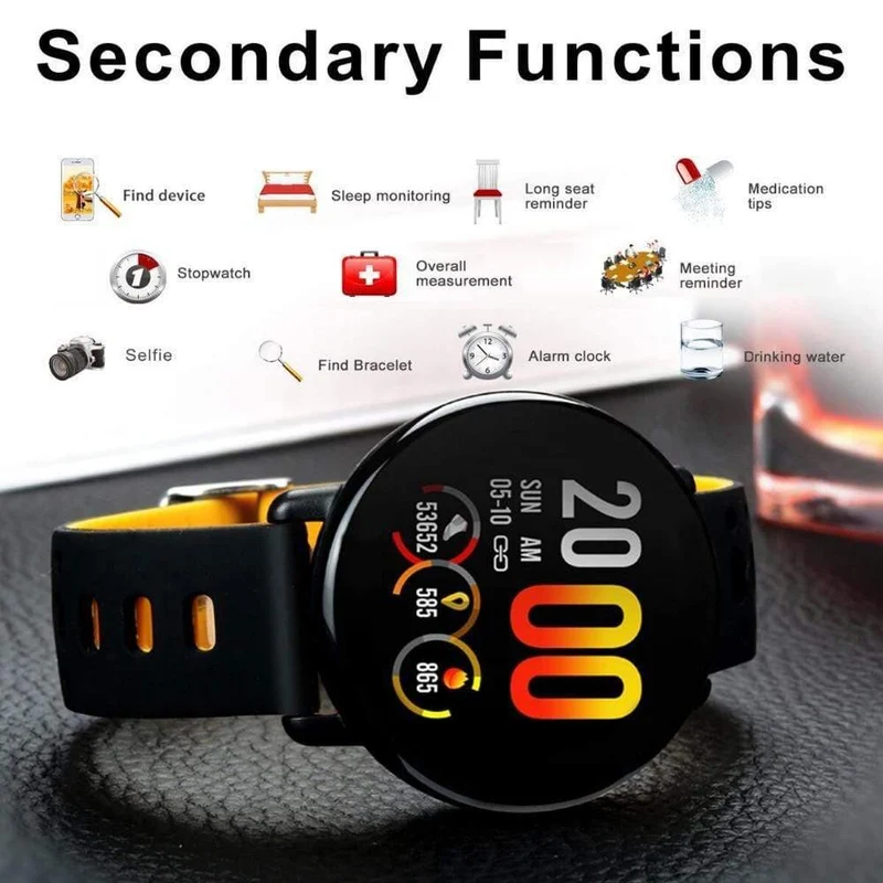 Smart Watch Männer Frauen IP68 Wasserdichte Uhr Aktivität Fitness Tracker Herzfrequenz Monitor Smartwatch für IOS Android