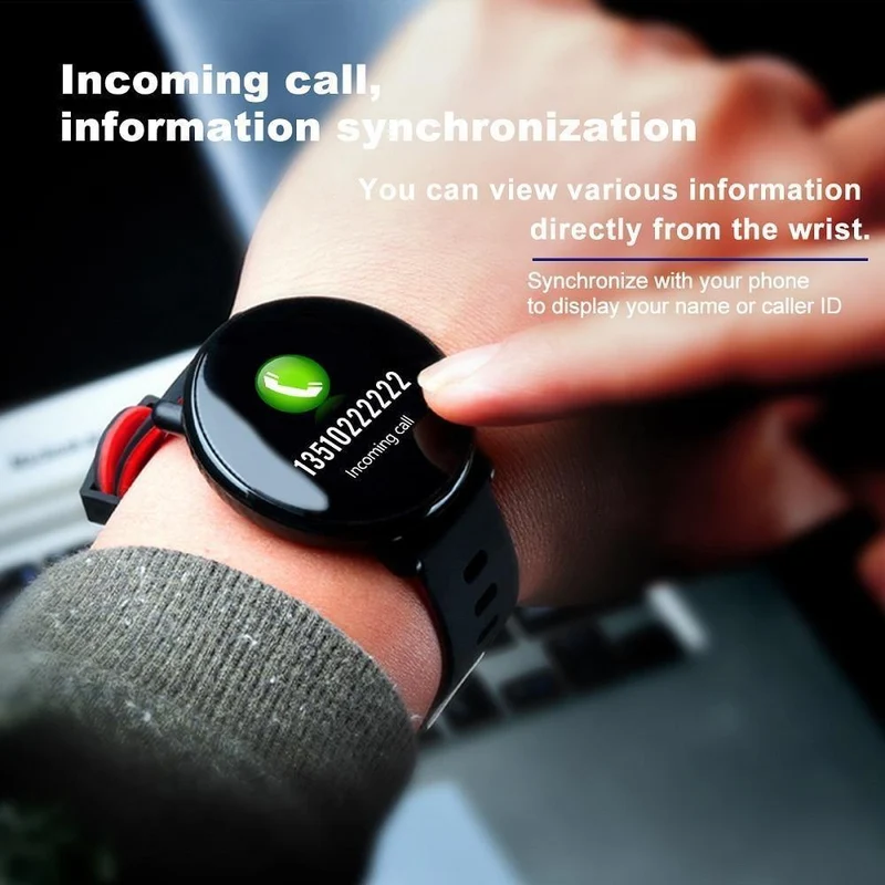 Smart Watch Männer Frauen IP68 Wasserdichte Uhr Aktivität Fitness Tracker Herzfrequenz Monitor Smartwatch für IOS Android