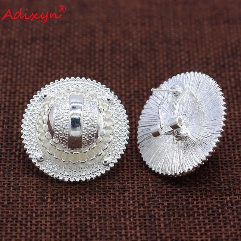 Halskette/Anhänger/Ohrringe/Ring/Armreif Schmucksets Silber Farbe Habesha Afrikanische Hochzeitsgeschenke N06155