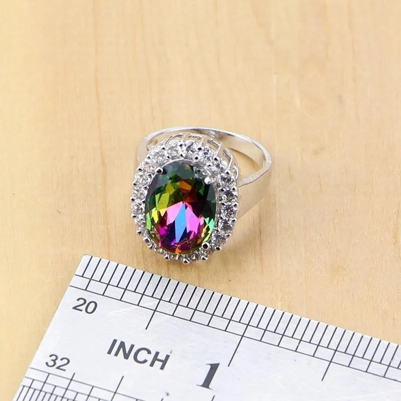 Zirkonia Schmucksets Damen 925 Sterling Silber Schmuck Ohrringe/Anhänger/Halskette/Ringe/Armband