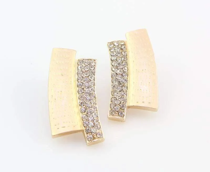 Hochzeit Braut Kristall Strass Schmuck Sets Afrikanische Perlen Dubai Gold Farbe Statement Schmuck Kostüm