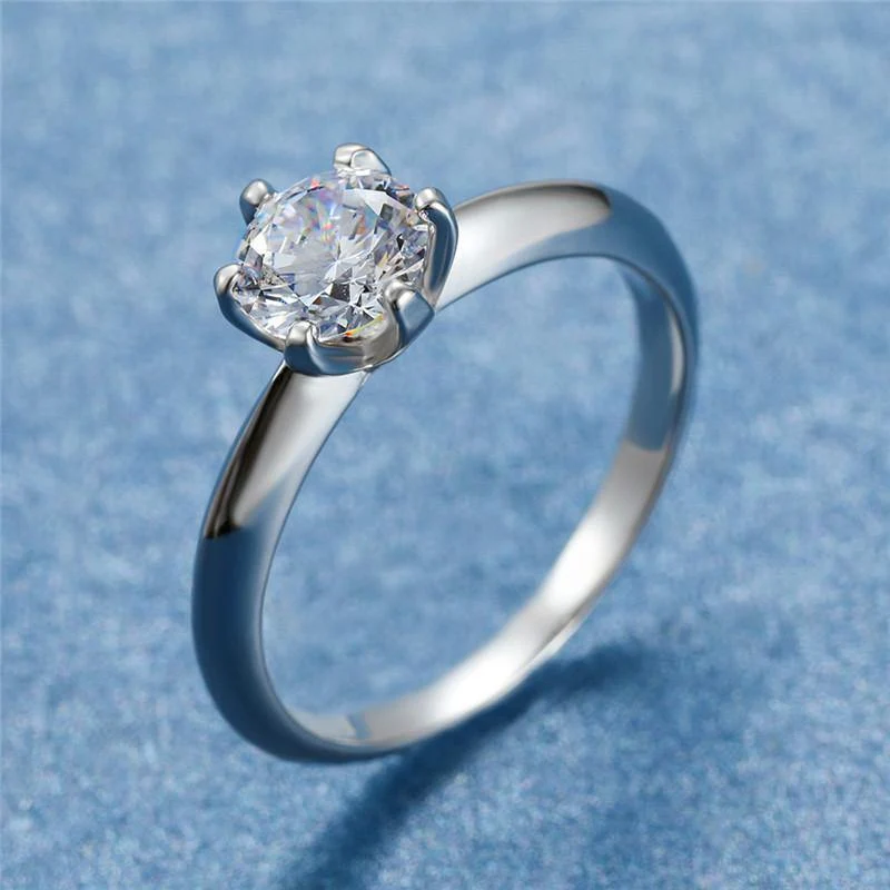 3CT Diamant Ehering Einfache Braut Verlobungsringe Für Frauen Mode 925 Sterling Silber Ring Schmuck Geschenk
