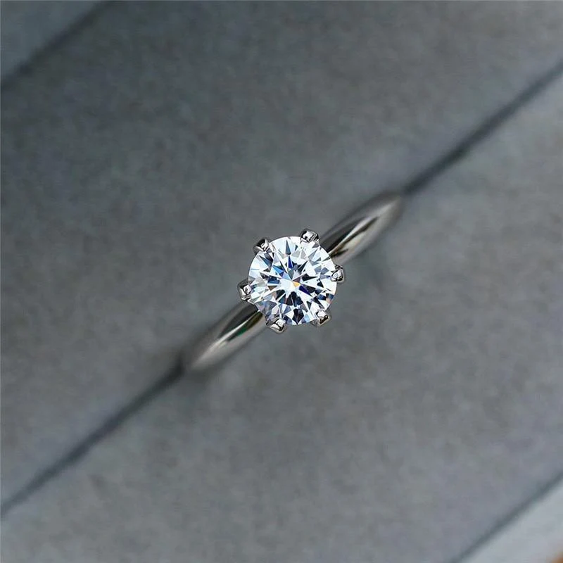 3CT Diamant Ehering Einfache Braut Verlobungsringe Für Frauen Mode 925 Sterling Silber Ring Schmuck Geschenk