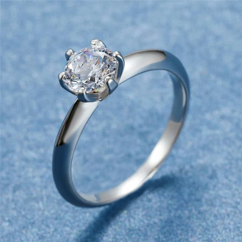 3CT Diamant Ehering Einfache Braut Verlobungsringe Für Frauen Mode 925 Sterling Silber Ring Schmuck Geschenk