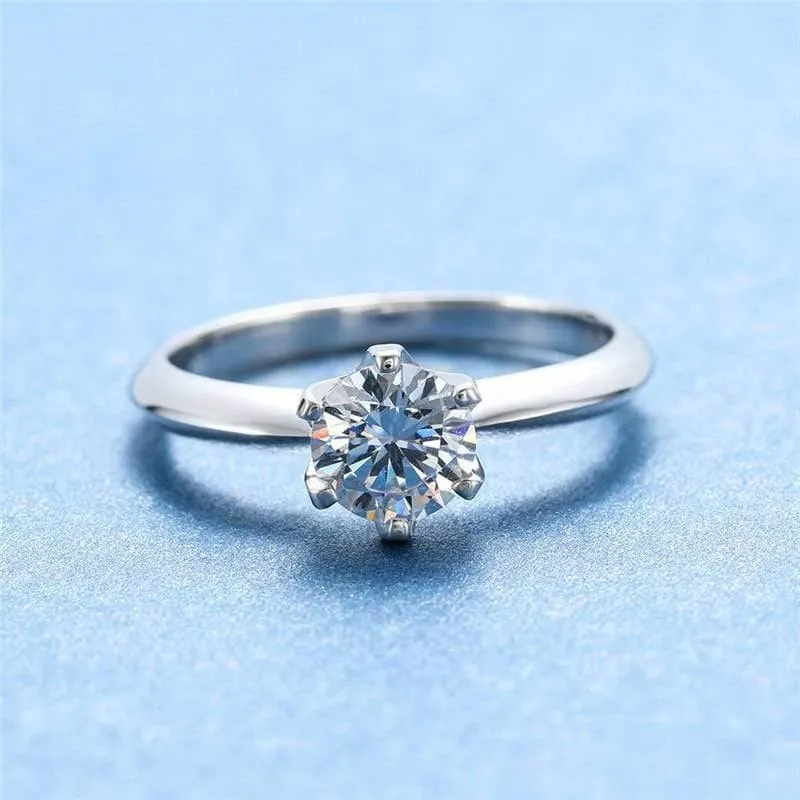 3CT Diamant Ehering Einfache Braut Verlobungsringe Für Frauen Mode 925 Sterling Silber Ring Schmuck Geschenk