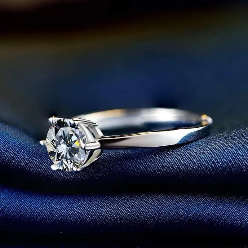 Einstellbare Ring Lab Diamant Ehering Ring echte 925 Sterling Silber Verlobungsringe für Frauen