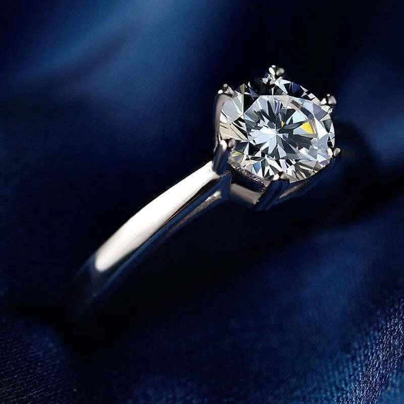 Einstellbare Ring Lab Diamant Ehering Ring echte 925 Sterling Silber Verlobungsringe für Frauen