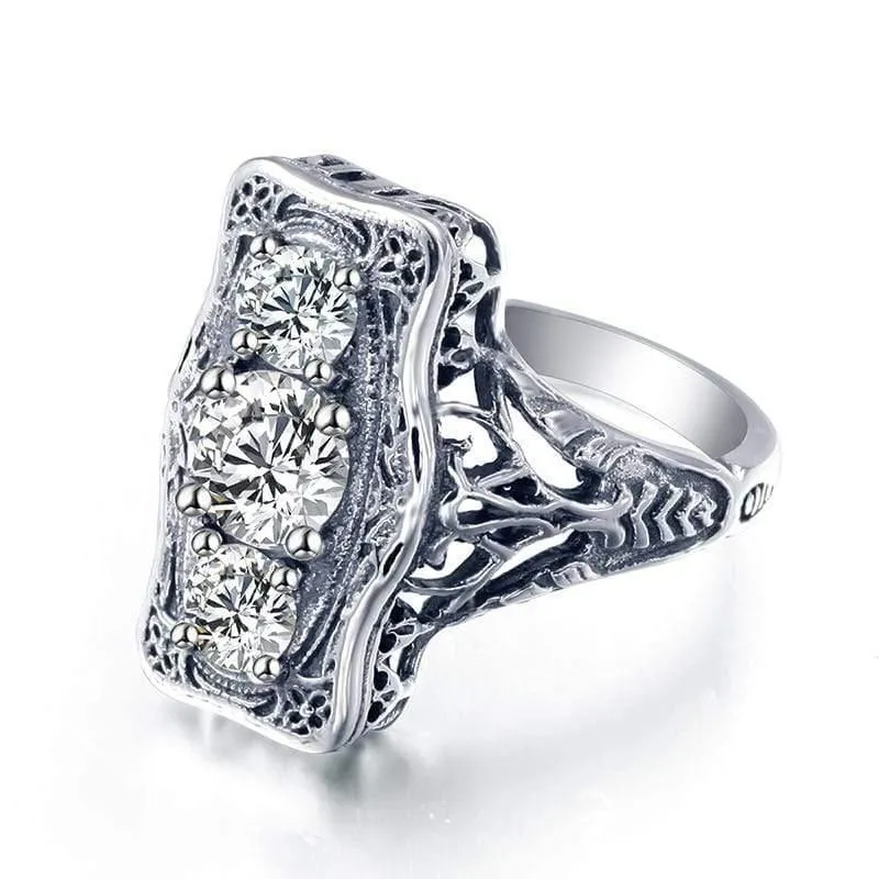 925 Sterling Silber Ring Runde Simulieren Diamant Hochzeit Schmuck Ringe Engagement Für Frauen