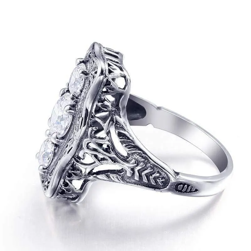 925 Sterling Silber Ring Runde Simulieren Diamant Hochzeit Schmuck Ringe Engagement Für Frauen