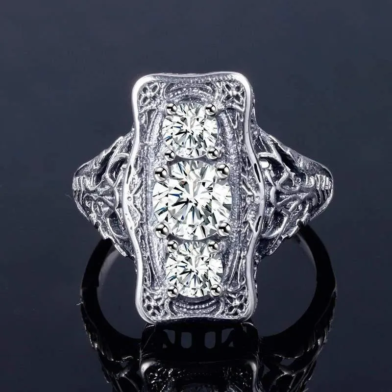 925 Sterling Silber Ring Runde Simulieren Diamant Hochzeit Schmuck Ringe Engagement Für Frauen